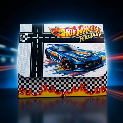 Caja Hot Wheels Feliz Día pista