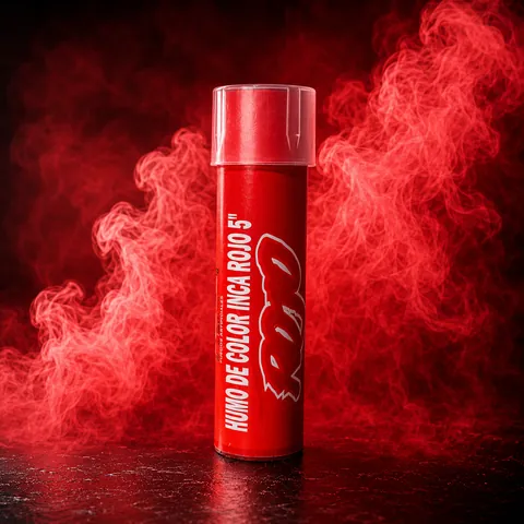 Humo de colores rojo