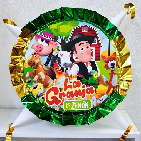Piñata La Granja de Zenón con bordes metálicos