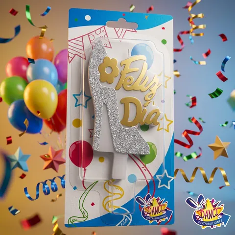 Vela Feliz Día blanco
