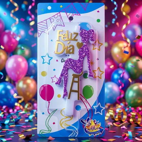 Vela Feliz Día Mujer morado