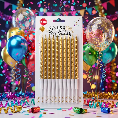 Kit velas delgadas doradas x10